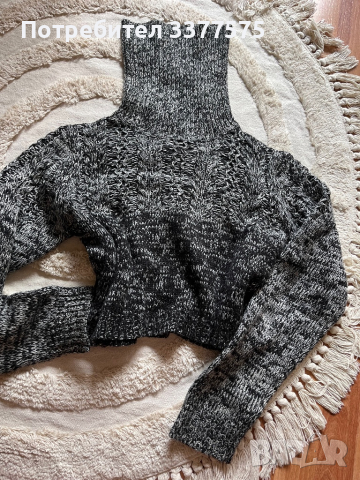 Пуловер къс crop top поло, снимка 4 - Блузи с дълъг ръкав и пуловери - 44640105