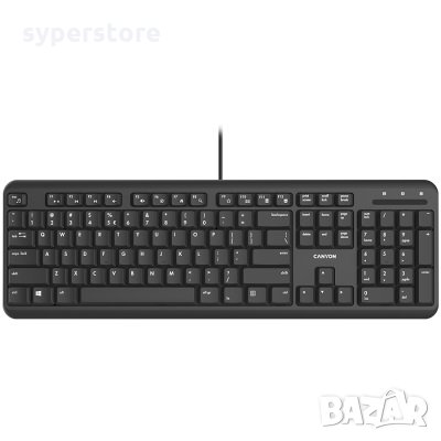 Клавиатура USB CANYON CNS-HKB02-BG Класически дизайн и тихи бутони