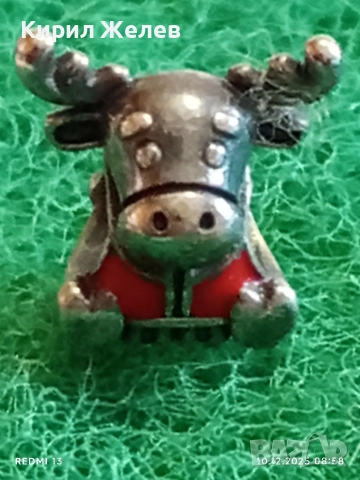 Сребърен талисман ПАНДОРА Канадски лос с кленов лист 50890, снимка 2 - Колиета, медальони, синджири - 52717428