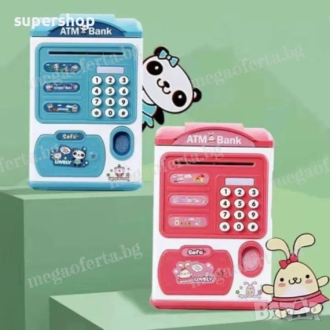 Детска Касичка Сейф за Монети и Банкноти с Парола и Пръстов Отпечатък, снимка 18 - Други - 52566358