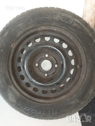 Летни гуми с желязни джанти 14 ки от Опел Астра F с четири дупки, снимка 2 - Гуми и джанти - 53973278