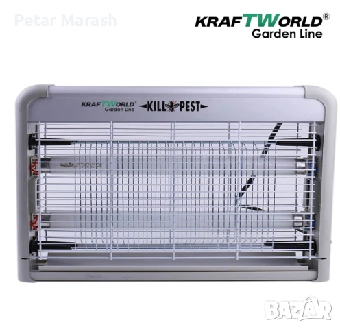Мощна инсектицидна лампа KraftWorld 40W – Защита до 80 м² – UV лампа против комари и мухи, снимка 3 - Други - 50626760