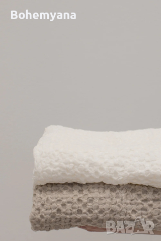 Xeraliving Beda ленена кърпа за ръце – мръсно бяло, снимка 3 - Хавлиени кърпи - 44747406