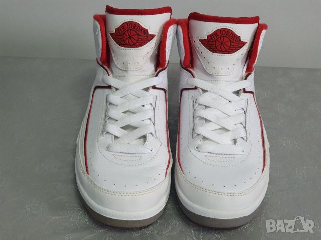 Air Jordan 2 Retro GS White Red OG II Chicago 38.5 номер, без забележки , снимка 2 - Маратонки - 39951694