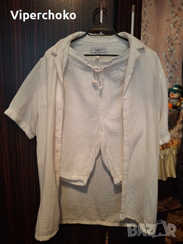 мъжки комплект риза и панталонки размер S