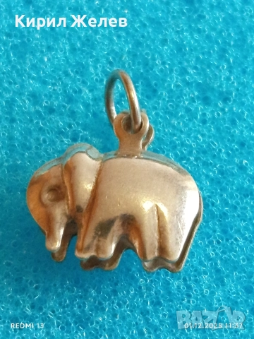 Късметлийска сребърна висулка с формата на СЛОНЧЕ красива майсторска изработка 48061