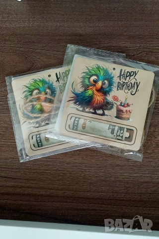 Картичка от дърво с място за банкнота , снимка 6 - Други - 52546343