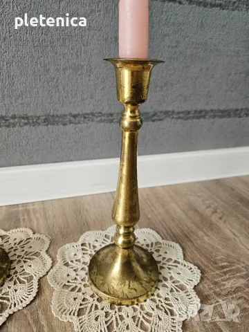 Австрийски месингови свещеници , снимка 3 - Антикварни и старинни предмети - 48833423