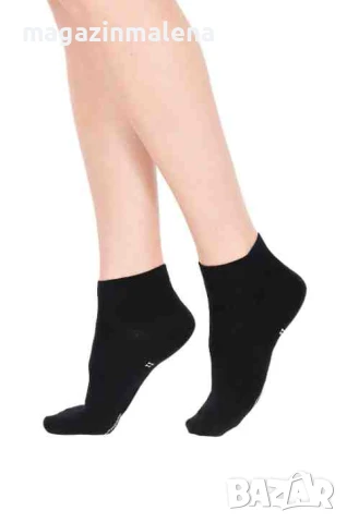 3чифта Pompea 35-38,39-42,43-46 италиански черни къси памучни чорапи спортни къси чорапи Помпеа, снимка 1