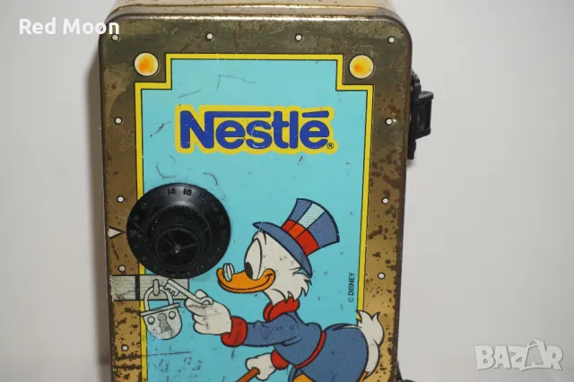 Vintage Стара Метална Кутия За Бонбони Nestle Disney Uncle Scrooge 1990г, снимка 2 - Антикварни и старинни предмети - 47634342