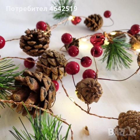 Коледна украса с LED светлини, снимка 5 - Лед осветление - 52309784