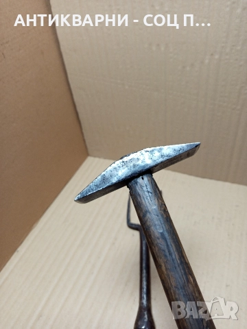 Комплект Соц Стари Ръчно Ковани Наковалня И Чукче Чук За Клепане На Коси. , снимка 9 - Антикварни и старинни предмети - 52697488