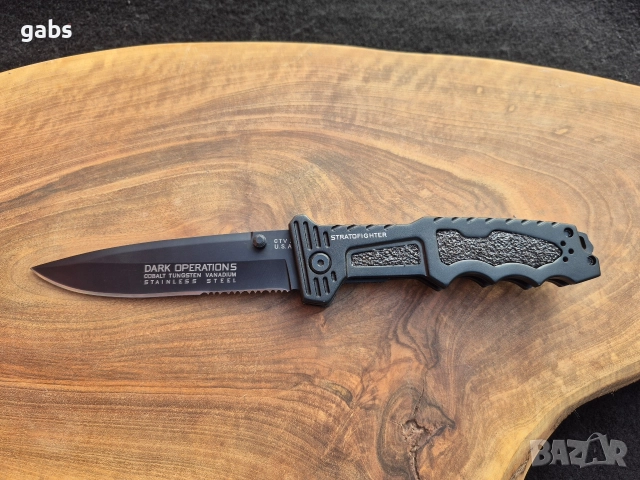 Масивен сгъваем нож DARK OPERATIONS StratoFighter,CTV 2, снимка 2 - Ножове - 52814254