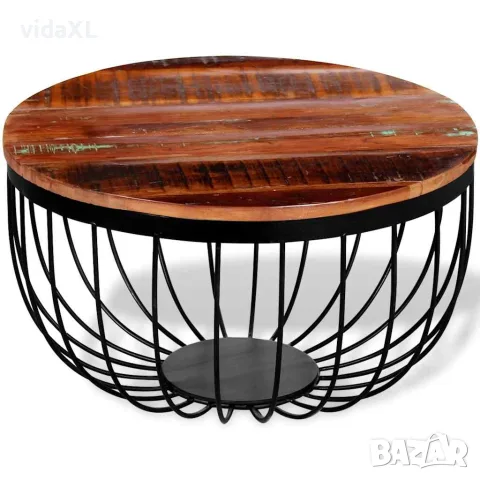 vidaXL Маса за кафе, регенерирано дърво масив, снимка 4 - Маси - 56146430