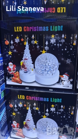 Коледна LED лампа с декоративни орнаменти., снимка 2 - Декорация за дома - 52587673