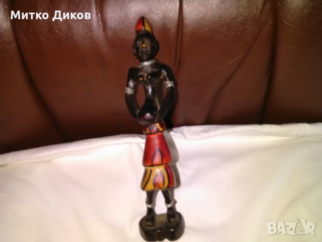 Африканска дървена фигура маска цветна височина 210мм