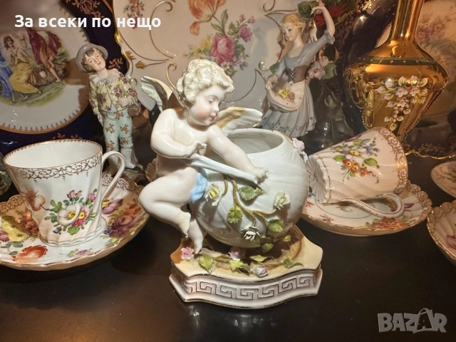 Sitzendorf Germany  Circa 1904 - “Вазата с херувима” Код P1724, снимка 15 - Декорация за дома - 52970041