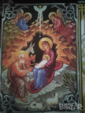 КРАСИВИ ХАРТИЕНИ ИКОНИ И ХОРУГВА НА ИИСУС ХРИСТОС, снимка 13 - Икони - 48423494