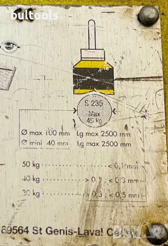 Товароподемен магнит Tractel Magfor-100 , снимка 10 - Други инструменти - 37158308