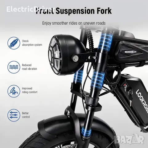 Електрическо колело Lookroad L20 Mini Fat bike,фет байк, снимка 5 - Велосипеди - 56219696