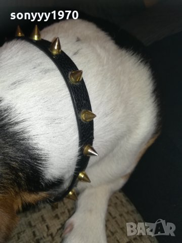 кожен нашииник с златни шипове-внос франция, снимка 9 - Колекции - 30328049