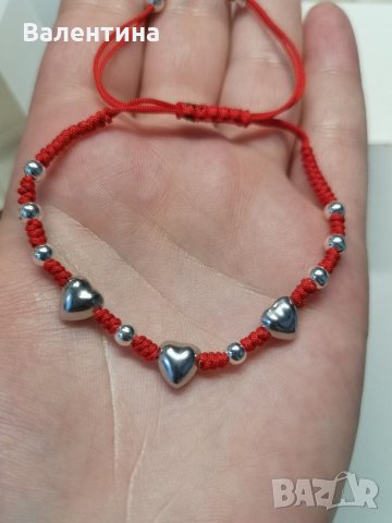Дамска гривна със 925 сребърни елементи сърца/сърце, снимка 5 - Гривни - 27899463