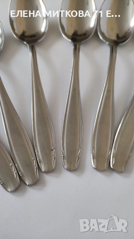Victorinox Швейцария комплект от 6 бр.масивни чаени лъжички от неръждаема стомана, снимка 5 - Прибори за хранене, готвене и сервиране - 52190070