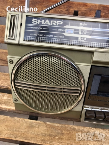 Радиокасетофон Sharp GF-4343 Vintage Boombox, снимка 4 - Радиокасетофони, транзистори - 52918745