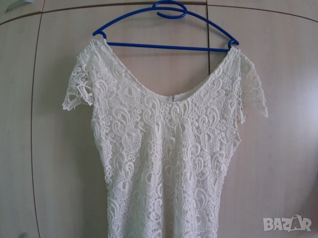 Бяла рокля Only , снимка 2 - Рокли - 44444374