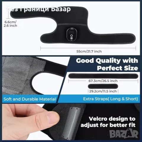 Нова Нагряваща подложка с презареждаща се батерия за коляно, рамо, лакът, снимка 6 - Други - 47855299