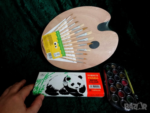 Лот за художници палитра и бой , снимка 2 - Други ценни предмети - 51943648