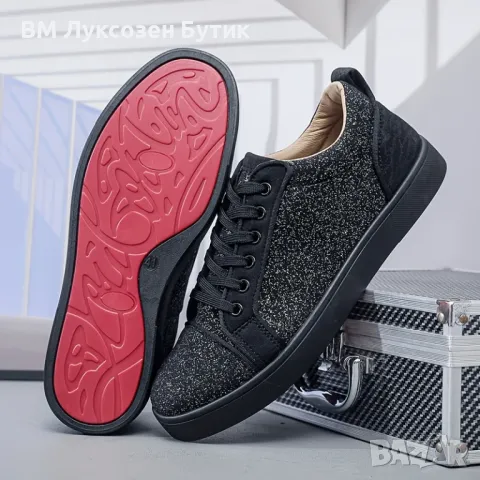 👞 Луксозни Мъжки Обувки "Red Impact" – Стил със Статус 🔥 Тип Louboutin | | Червена подметка, снимка 1