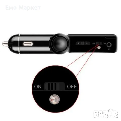 Блутут за кола - MP3 player FM предавател зарядно USB и Bluetooth, снимка 6 - Аксесоари и консумативи - 48841306