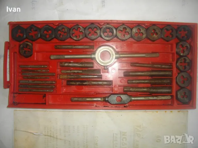 КОМПЛЕКТ 35 БРОЯ РЕЗБОНАРЕЗНИ МЕТЧИЦИ И ПЛАШКИ ЗА ВЪНШНИ/ВЪТРЕШНИ РЕЗБИ ДО М12, снимка 9 - Други инструменти - 48921876