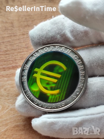 Възпоменателна монета 10 Dollars New European Currency