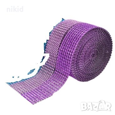 Лента камъчета камъни диаманти кристали кристални кант борд сребрист златист розов торта сватба деко, снимка 2 - Други - 21879822