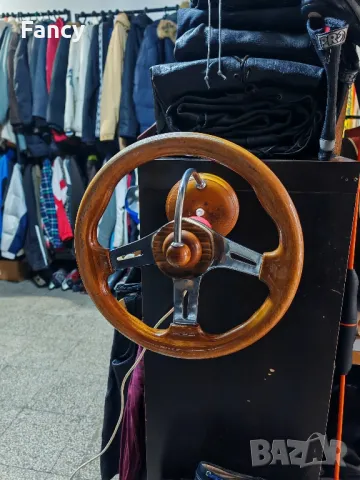 Страхотна стенна лампа - дървен волан, снимка 9 - Антикварни и старинни предмети - 49184353