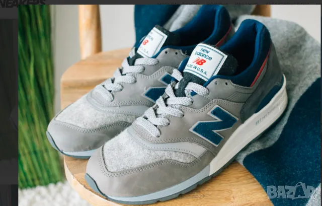 маратонки Made in USA New Balance M997WL x Woolrich : вълнен модел номер 42 ,5, снимка 3 - Маратонки - 47519646