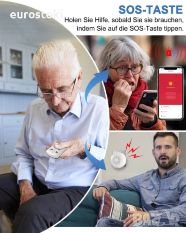 Интелигентна алармена система SanJie, 5 сензора за врати и прозорци, 2 дистанционни управления, 2.4G, снимка 2 - Други - 52566797