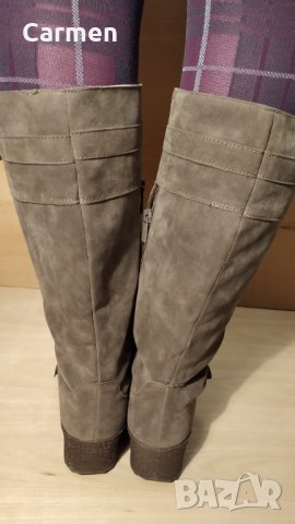 Италиански дамски ботуши от велур, снимка 13 - Дамски ботуши - 31280544