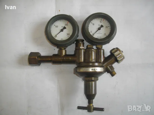 АРГОНОВ РЕДУЦИР ВЕНТИЛ ЗА ГАЗ АРГОН ПРОФЕСИОНАЛЕН DERLIKON МАСИВЕН 0-315 bar 0-25NL/min, снимка 3 - Други инструменти - 48090143