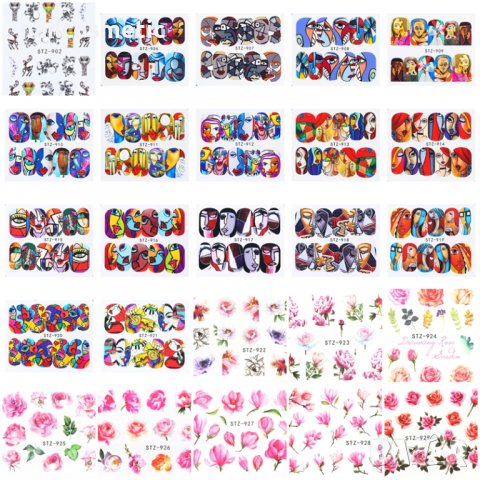 Водни атрактивни стикери за маникюр , снимка 4 - Продукти за маникюр - 23796039