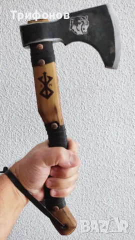 Персонализирана брадвичка "BERSERKER" с кутия - ръчна изработка, снимка 7 - Бойно оръжие - 47291881