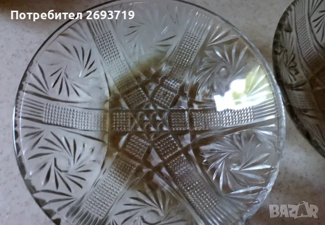 Две кристални купи / фруктиери, снимка 3 - Чинии - 55888493