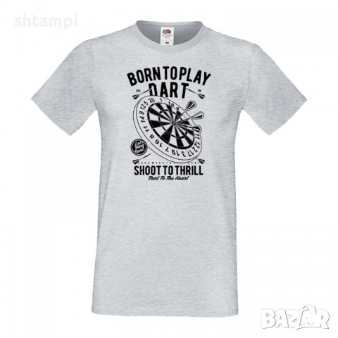 Мъжка тениска Born To Play Dart,Дартс,Игра,Състезание,Изненада,Подарък,Празник , снимка 3 - Тениски - 36813023