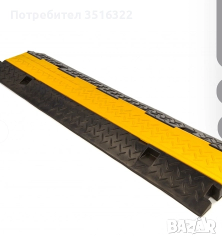 Рампа ограничителен праг на скорост с канал за кабели, 100 см 