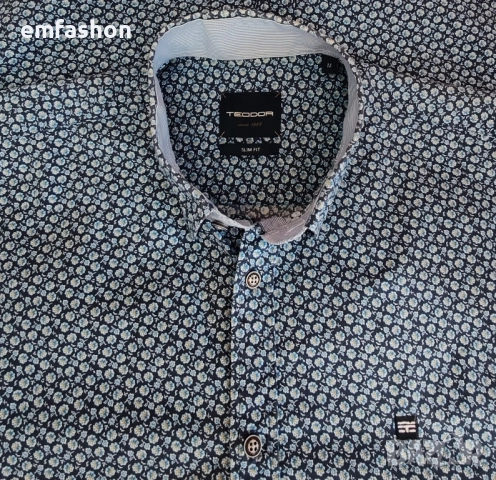 Мъжка риза "Teodor Slim Fit"- M, снимка 4 - Ризи - 51463681