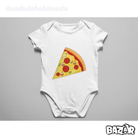 Комплект Мъжка тениска и Детско боди с мотив Pizza,2 броя,Пълноцветна щампа, Не се бели , снимка 5 - Тениски - 31618922