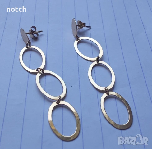 Златни обеци, снимка 2 - Обеци - 50744191