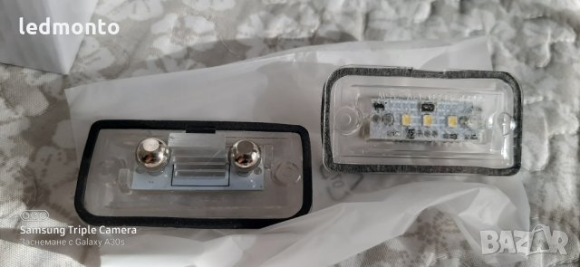 Лед Светлина на регистрационния номер Mercedes Benz C W203 CLK W209 SL R230 CSV, снимка 3 - Аксесоари и консумативи - 31454506